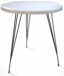 Kohvilaud Kalune Design Sandalf, valge v./must v., 40 cm x 40 cm x 44 cm