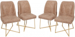 Toolide komplekt Kalune Design Madrid 135 974NMB1217, l&auml;ikiv, pruun v./kuldne v., 49 cm x 50 cm x 90 cm, 4 tk