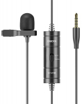 Juhtmega mikrofon Boya BY-M1S Lavalier, must v.