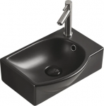 Vannitoa kraanikauss Mexen Mista 22174085L, keraamiline, 28 cm x 40.5 cm x 14 cm, must