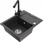 K&ouml;&ouml;givalamu Mexen Enzo 6506571005-76+671600-70, graniit, 57 cm x 46 cm x 17.4 cm, must