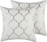 Dekoratiivne padi Beliani Alyssum, valge v., 45 cm x 45 cm, 2 tk