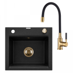 K&ouml;&ouml;givalamu Invena Tesalia AZ-01-Z41-SET, graniit, 48 cm x 44 cm x 16 cm, kuldne/must