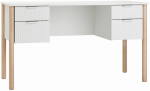 Kirjutuslaud sahtlitega Pinio Miloo, 125 cm x 62.5 cm, 75 cm, valge v.