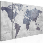 Reproduktsioon Artgeist Concrete World Map N7341-DKPWD, 200 cm x 80 cm