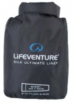 Magamiskott Lifeventure Silk Ultimate Liner Mummy, must, 220 cm