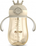 Pudel silikoonk&otilde;rrega Neno Mio2, 280 ml, plastik/silikoon, pruun v.