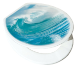 WC-poti prill-laud kaanega Karo-Plast Wave 16203, sinine v./valge v., 46 cm x 37 cm