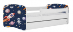 Lastevoodi Kocot Kids Cosmos, valge v., 80 x 180 cm, ilma voodipesukastita, ilma madratsita