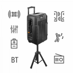 Juhtmevaba k&otilde;lar Manta SPK1203B100 LETO, must v., 100 W