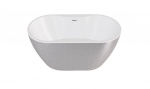 Vann, teisaldatav Besco Navia Glam, 140 cm x 75 cm x 60 cm, ovaalne, valge/h&otilde;be