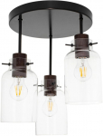 Valgusti rippuv Britop Alessandro, E27, 3 x 60 W, pruun v./must v.