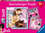 Pusle 3in1 Ravensburger Barbie, 21 cm x 12 cm, 147 tk, mitmev&auml;rviline