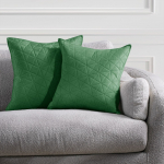 Dekoratiivpadjap&uuml;&uuml;r Restilo Laila, roheline, 45 cm x 45 cm, 2 tk