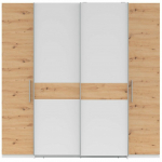 Riidekapp Fabio F71-SZF4D-BI/DASN, tamm v./valge v., 215 cm x 60 cm x 210 cm