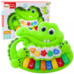 M&auml;nguklaver, krokodill Lean Toys Musical Learning, 16.5 cm, roheline v.