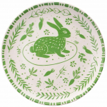 Taldrikute komplekt magustoidu Hermia Hoppity, &Oslash; 19.3 cm, valge v./roheline v.