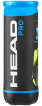 Tennisepallide komplekt Head Pro, kollane, 3 tk