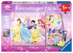Pusle 3in1 Ravensburger Snow White 09277, 18 cm x 18 cm, 147 tk, mitmev&auml;rviline