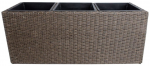 Lillekast Home4you Wicker 35181, plastik/metall, 39 cm, tumepruun v.