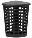 Pesukast Plast Team, must v., 42.6 cm x 42.6 cm