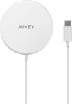 Juhtmevaba laadija Aukey LC-A1, Qi Wireless/USB-C male, 120 cm, valge v., 15 W