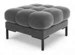Tumba Micadoni Home Mamaia Velvet, must v./hall v., 60 cm x 60 cm x 41 cm