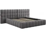 Voodi kahekohaline Micadoni Home Mamaia Velvet Double Headboard, 180 x 200 cm, hall v., ilma madratsita, p&otilde;hjalippidega