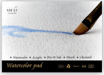 Joonistuspaber Smiltainis Watercolor Pad, A4, 260 g/m&sup2;, valge, 21 cm x 29.7 cm