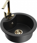 K&ouml;&ouml;givalamu Mexen Diego 6512481000-73+670300-50+66911-50, graniit, 48.8 cm x 48.8 cm x 16.7 cm, kuldne/h&otilde;be/must