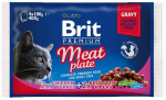 Kassi m&auml;rgtoit Brit Premium Meat Plate Gravy, kanaliha, 0.1kg x 4 tk