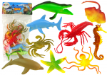 Kujukeste komplekt Lean Toys Undersea Animal, 9 tk, mitmev&auml;rviline