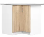 Nurgak&ouml;&ouml;gikapp Akord Lima S90/90N, valge v./sonoma tamm v., 46 cm x 84 cm x 85 cm