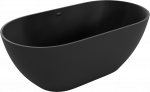 Vann, teisaldatav Mexen Rimini, 150 cm x 75 cm x 55 cm, ovaalne, must
