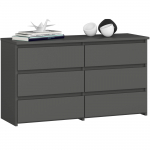 Kummut Akord CL100, tumehall v., 57 cm x 35 cm x 100 cm