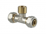 Pingutatav kolmik TDM Brass 1060, 90 &deg;, 26mm x 3/4", messing/nikkel