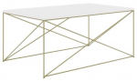 Kohvilaud ADRK Dante Shine, kuldne v./valge v., 100 cm x 60 cm x 43 cm