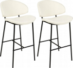 Toolide komplekt Beliani Kiana, matt, kreemjasvalge, 47 cm x 49 cm x 104 cm, 2 tk