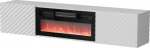 TV-laud Cama Meble Lara, must v./valge matt v., 183 cm x 35 cm x 37 cm