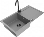 K&ouml;&ouml;givalamu koos kraaniga Mexen Leo, vaik/graniit, 90 cm x 50 cm x 19 cm, hall