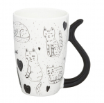 Tass Ambition Black Cat, valge v./must v., 0.38 l