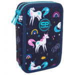 Pinal, koos tarvikutega CoolPack Jumper 2 Mrs Unicorn, 19.5 cm x 12.5 cm, sinine/valge/roosa