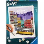 Maalimine numbrite j&auml;rgi Ravensburger CreArt Colorful Lisbon, pruun v./punane v./kollane v.
