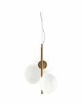 Valgusti rippuv Domoletti Opalla 240089P-WH, E27, 3 x 30 W, kuldne v.