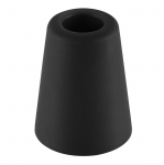 Uksestopper Haushalt HAH15415, 6 cm, &Oslash; 4.8 cm, kumm, must v.