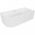 Vann seinaga, teisaldatav Mexen Gia Right, 170 cm x 80 cm x 58 cm, ovaalne, kuldne matt/valge matt