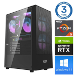 Statsionaarne arvuti Intop Ryzen 5 5500, DDR4 32 GB, SSD+HDD 250 GB 2 TB, Nvidia GeForce RTX 3050 6 GB GDDR6, Windows 11 Home