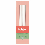 K&uuml;&uuml;nal, kooniline Bolsius, 7 h, 4 tk, Valge v.