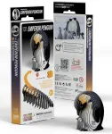 3D-pusle Emperor Penguin, 4.7 cm x 4.8 cm, 30 tk, valge v./must v.