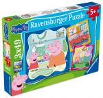 Pusle 3in1 Ravensburger Peppa Pig With Family, 21 cm x 21 cm, 147 tk, mitmev&auml;rviline
